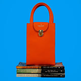 BALDWIN Unisex Messenger Bag | Orange Leather